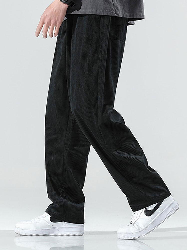 Relax Fit Quarter Zip Ethnic Geometric Patchwork Teddy Sweatshirt & Straight Leg Corduroy Pants