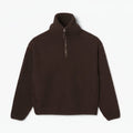High Zipped Neck Polar Fleece Sweatshirt